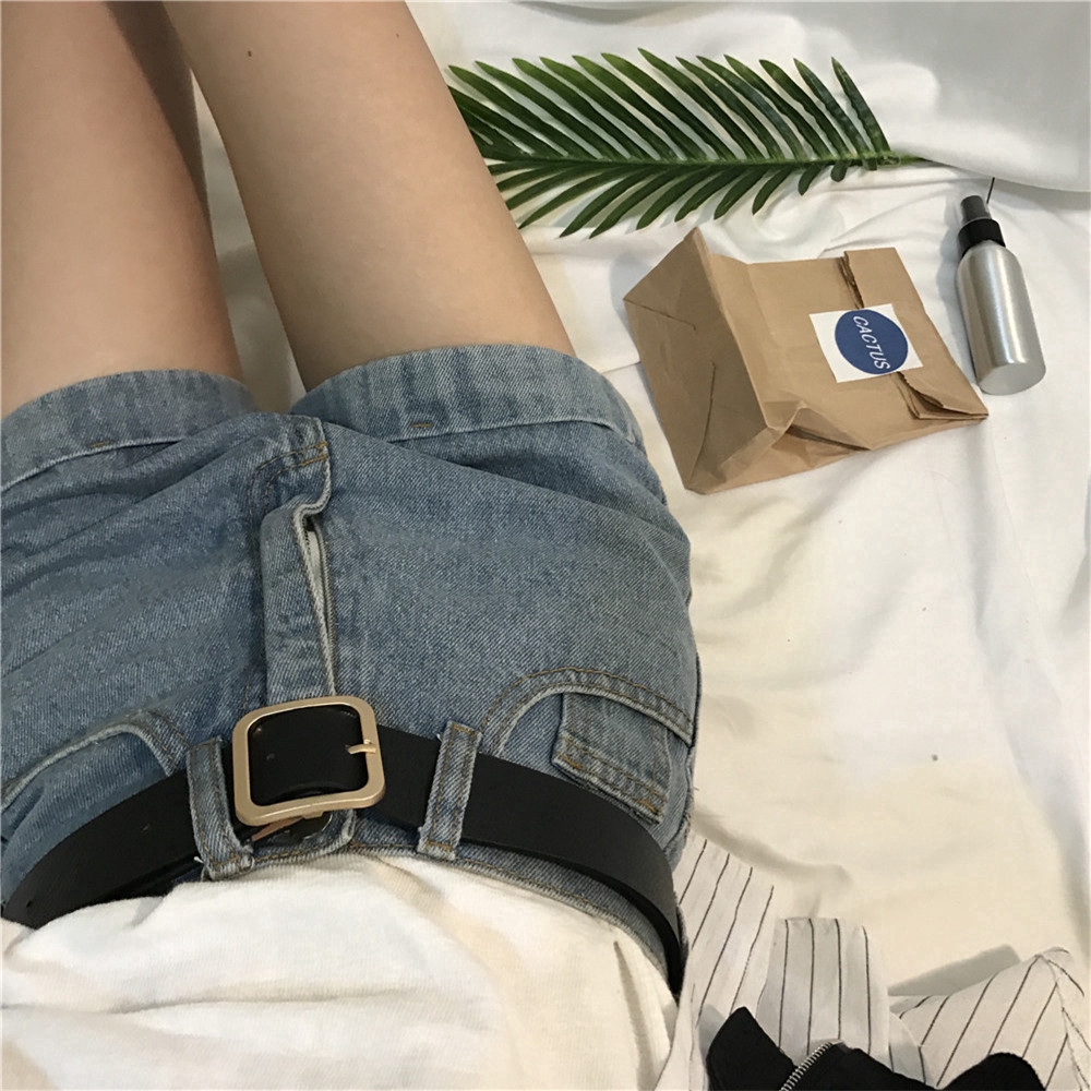 Thắt lưng da đơn giản phong cách Hàn Quốc cho nữ