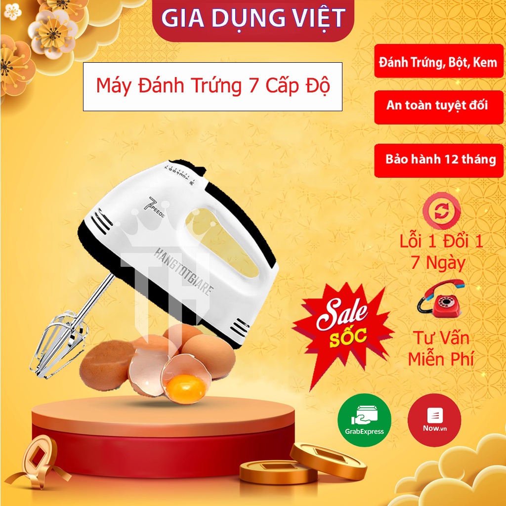 [Mã ELHA22 giảm 5% đơn 300K] Máy Đánh Trứng Cầm Tay Máy Đánh Trứng Mini 7 Tốc Độ Đánh Trứng ,Đánh Kem,Nhào Bột Cực Mạnh