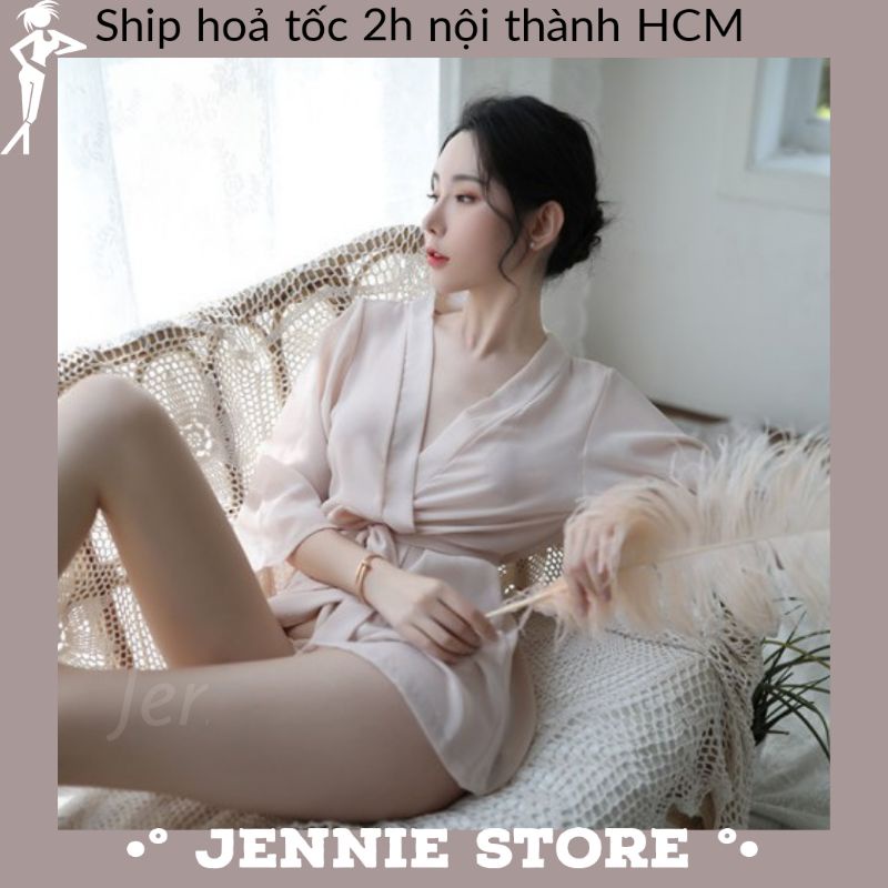 Áo choàng ngủ xuyên thấu sexy - khoác ngủ kèm quần lọt khe gợi cảm | BigBuy360 - bigbuy360.vn