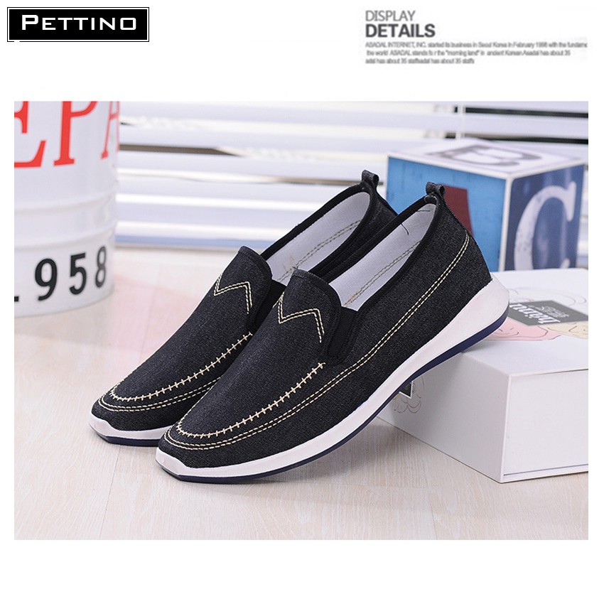 XẢ KHO Giày Lười Vải Jeans nam PETTINO - GL11 Màu Đen | BigBuy360 - bigbuy360.vn