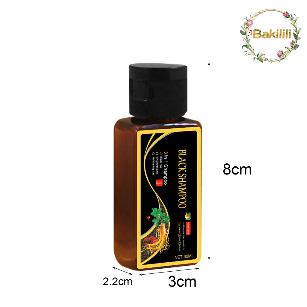 【BK】30ml Hair Shampoo Quick Drying Smoothing Hair Gentle Extract Polygonum Natural Black Hair Care Solid Shampoo for Washing