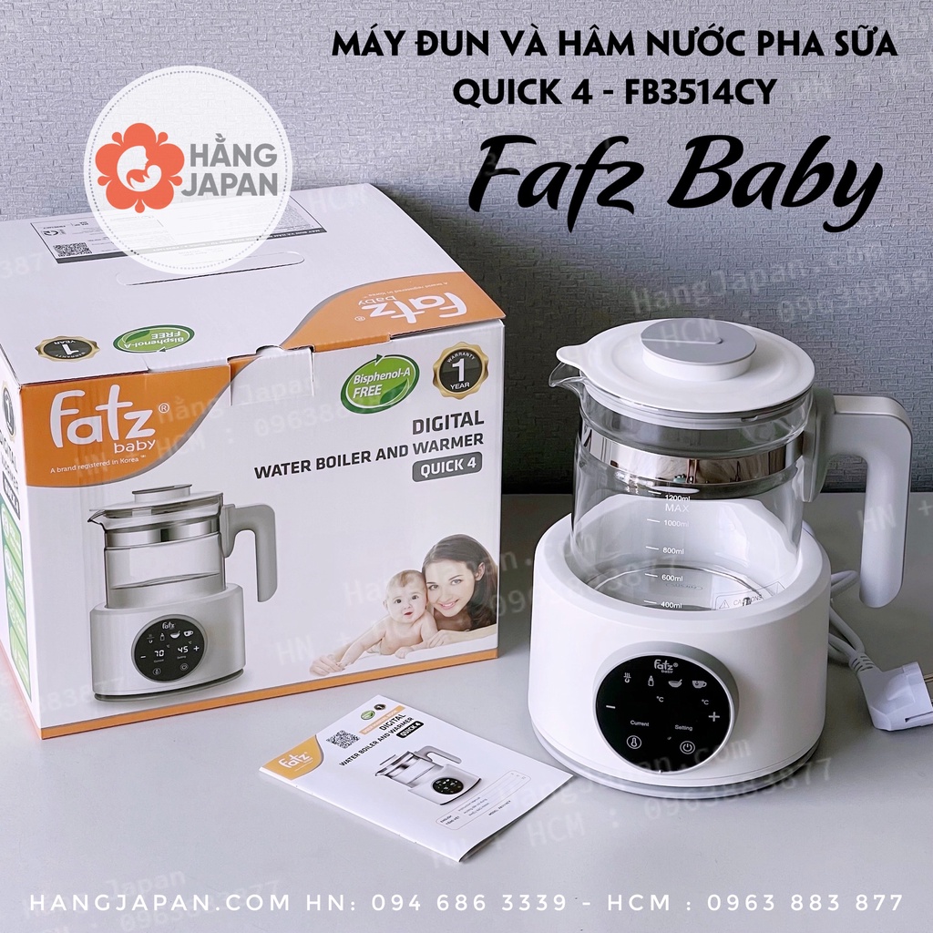 Bình đun nước giữ nhiệt hẹn giờ thông minh Fatz baby Quick 3 - FB3515CY/ Quick 4 - FB3514CY