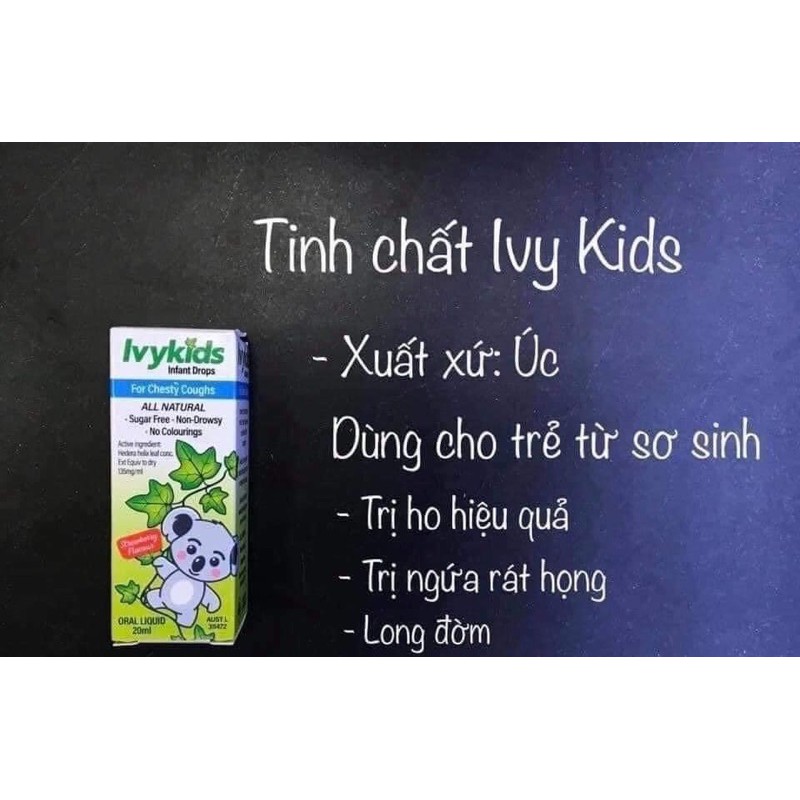 Ivykids thực phẩm chức năng Úc dành cho bé từ 0 tháng tuổi,giảm ho an toàn hiệu quả