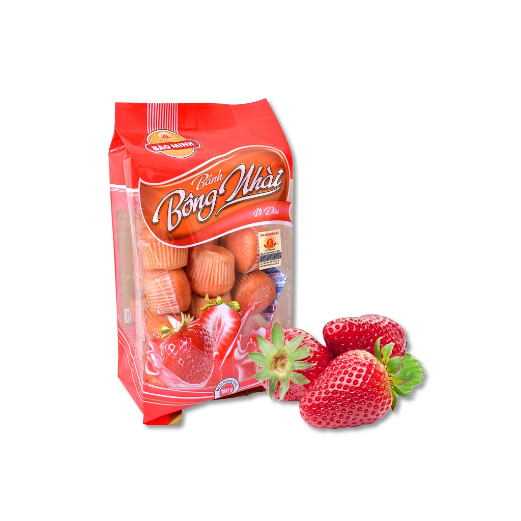 🧁 Bảo Minh -🍊 Bánh bông nhài vị Cam, Trà Xanh, Dâu 180g