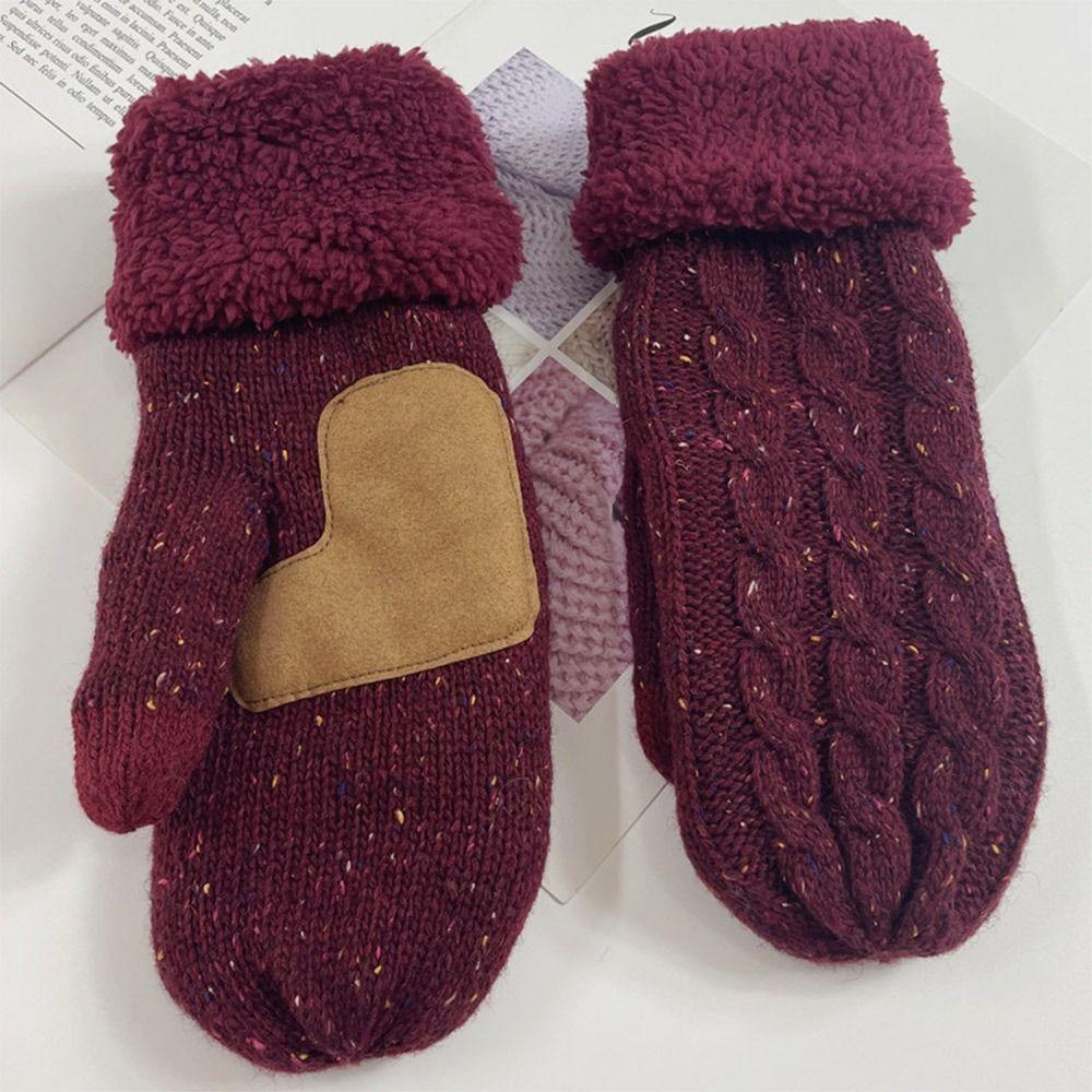 Găng Tay Đan Len Màu Sắc Xám Giữ Ấm Tiện Dụng Khi Đi Cắm Trại