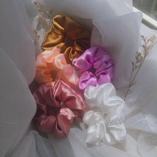 scrunchies bóng nhiều màu