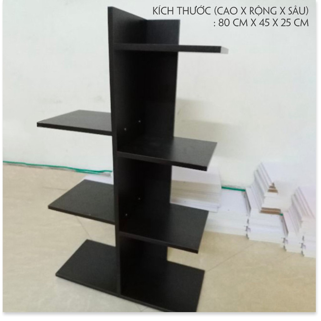 Kệ để sách báo bằng gỗ 5 tầng