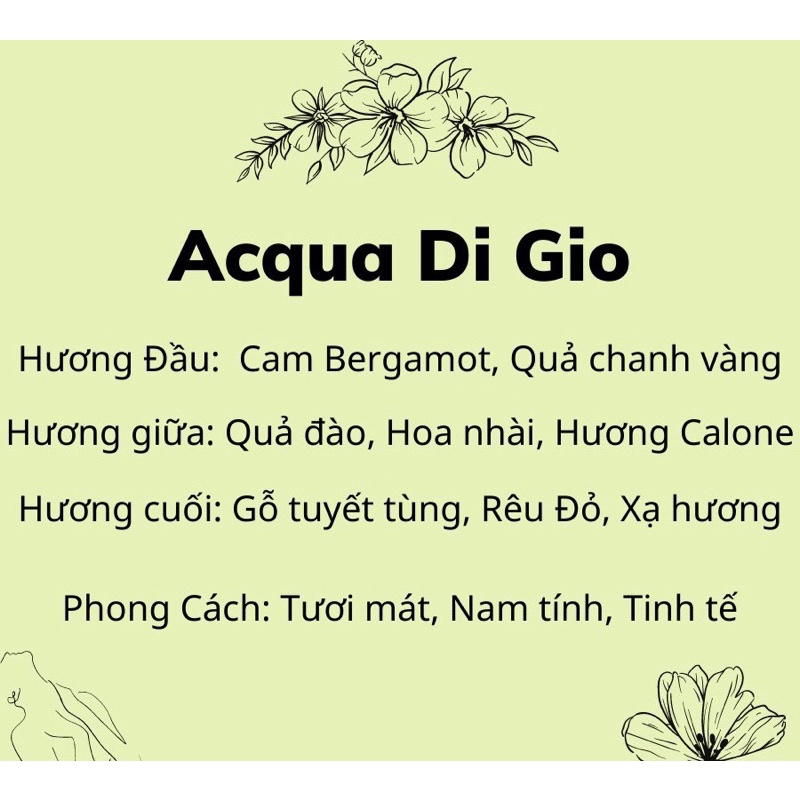 Nước Hoa Aqua Di Giò Trăng 100ml
