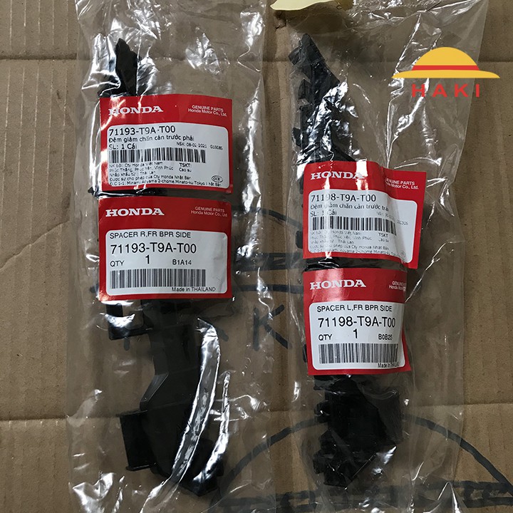 Pát đỡ cản, đệm đỡ cản trước + đệm đỡ đèn pha trước Honda City 2014-2020 chính hãng 71198-T9A-T00 / 71193-T9A-T00