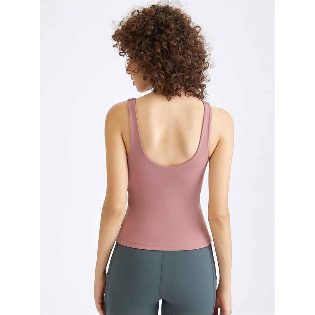 Áo tập định hình Lululemon Wunder Train Tank 2-in-1 có mút  - Áo tập thể thao Lulu không logo