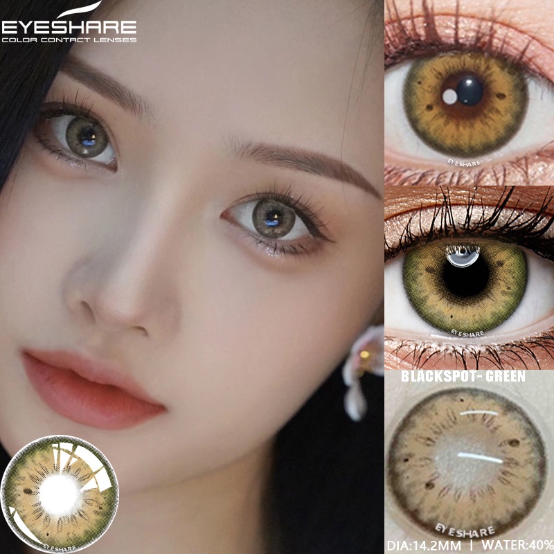 Cặp kính áp tròng mềm mại 14.0mm màu sương mù sành điệu