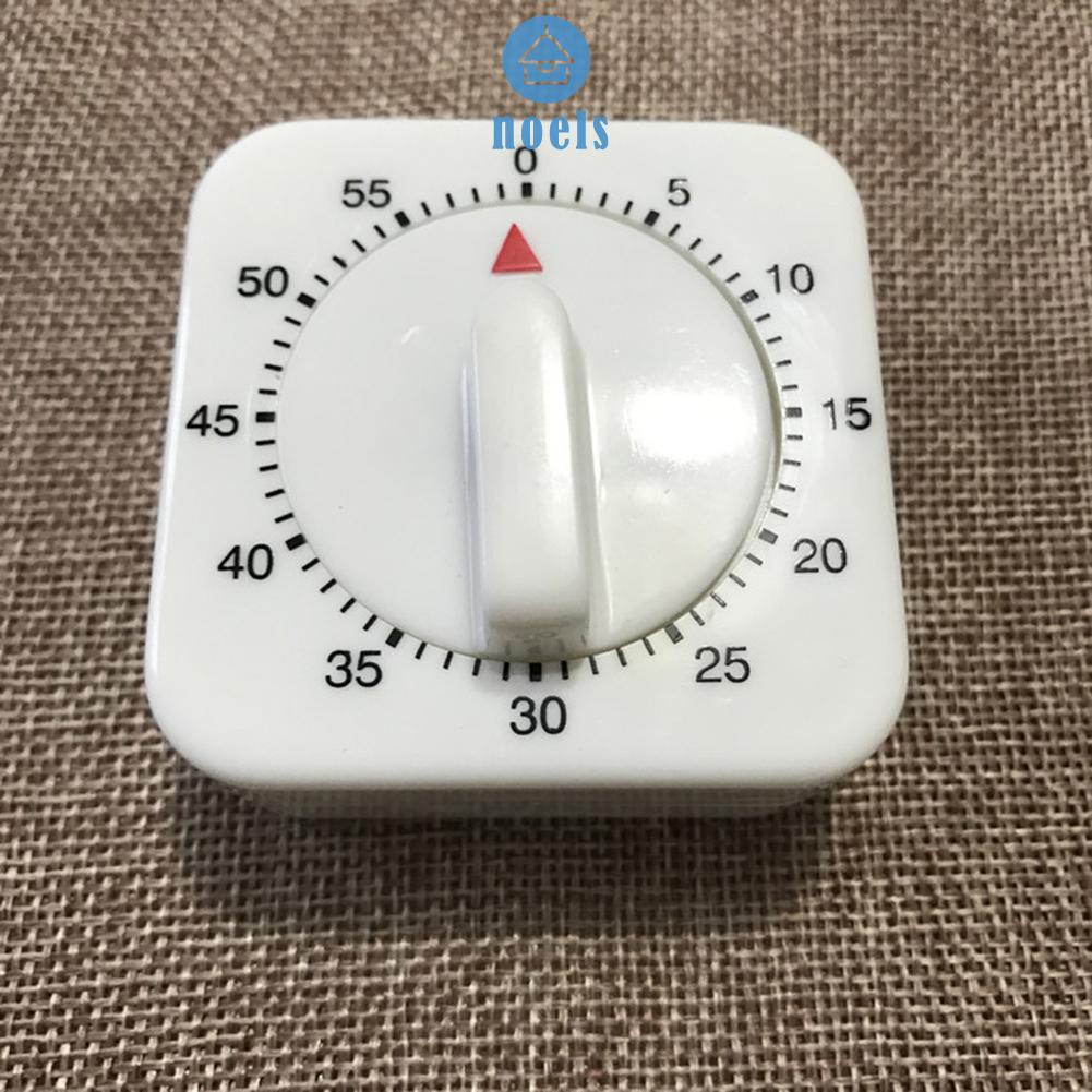 (Ready-Noel)Square Countdown Alarm Reminder 60 Minutes Dial Mechanical Kitchen Timer