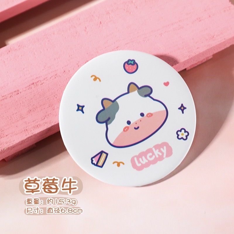 Combo 5 gương mini xinh xắn nhỏ gọn cầm tay, để túi