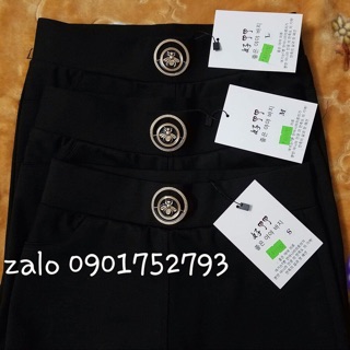 Quần legging phối khuyên dáng lửng