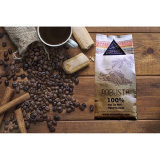 FREESHIP Cà phê rang xay Robusta hữu cơ nguyên chất 500g - Lak's Coffee