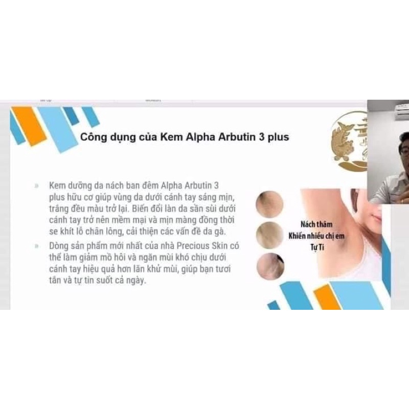 Kem giảm thâm nách, trắng nách Alpha Arbutin