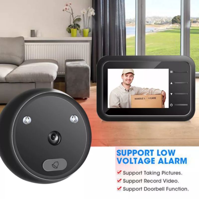 Chuông cửa an ninh màn hình 2,4 inch hiện thị người gọi cửa