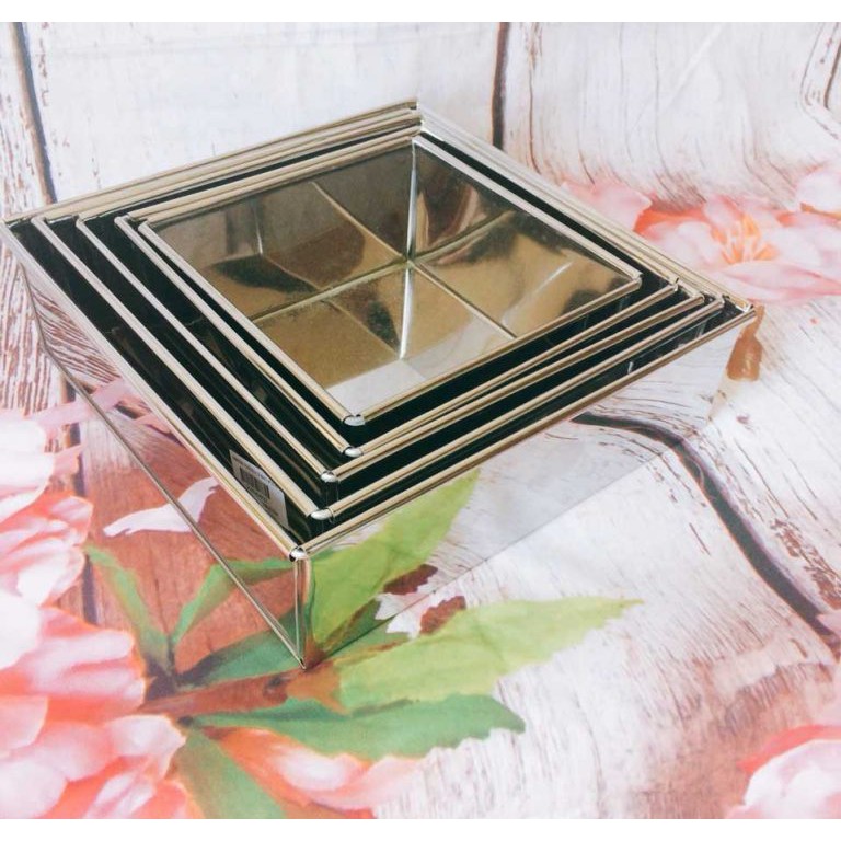 Khuông vuông nhôm đế liền size 12cm, 14cm, 16cm, 18cm, 20cm, 22cm, 24cm, 26cm- Giao 1 cái