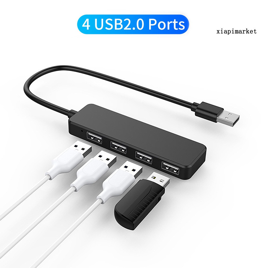 LOP_Docking Station Quick Transmission Plug and Play Ultra-thin 4 in 1 USB2.0 Splitter Cable Hub for Computer