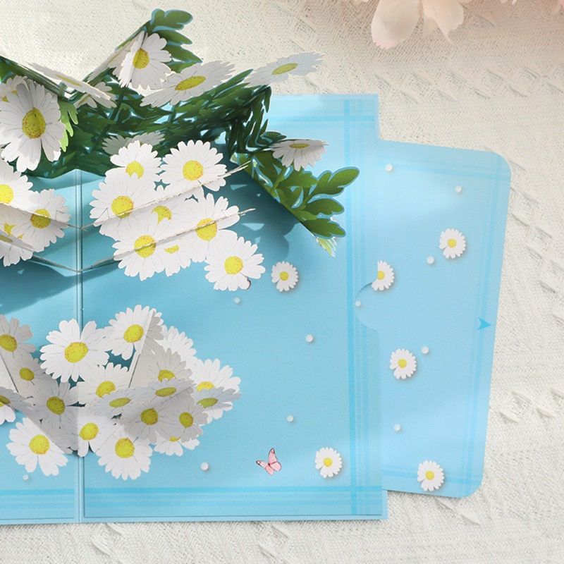 Thiệp Nổi Hình Hoa Cúc 3D Cho Ngày Valentine / Sinh Nhật