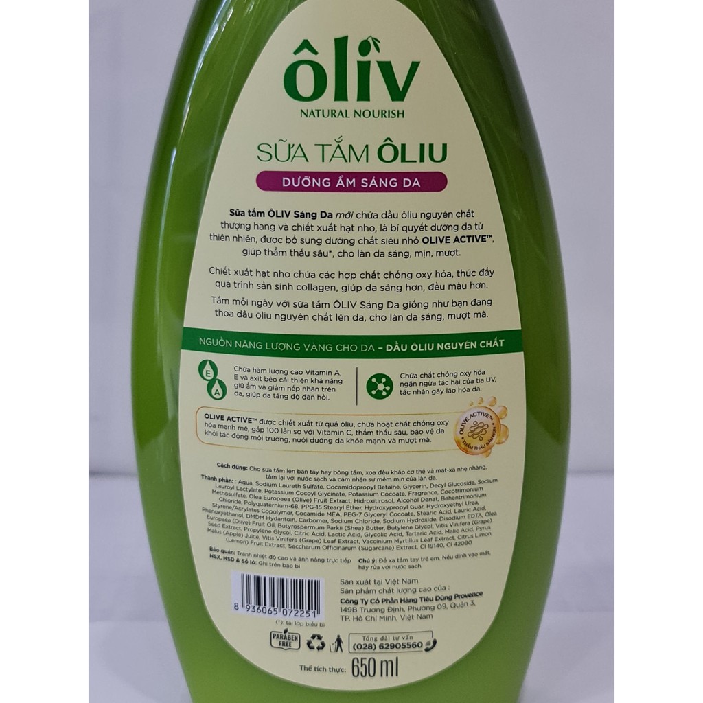 Sữa Tắm Oliv PURITE PROVENCE 650ml