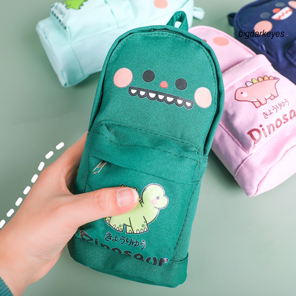 Nyt- Túi Đựng Bút Bằng Vải Canvas Họa Tiết Phi Hành Gia Khủng Long Tên Lửa Hoạt Hình