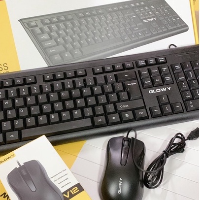 Combo bàn phím máy tính+ chuột có dây Gloway T15 giá rẻ hàng chính hãng có bảo hành