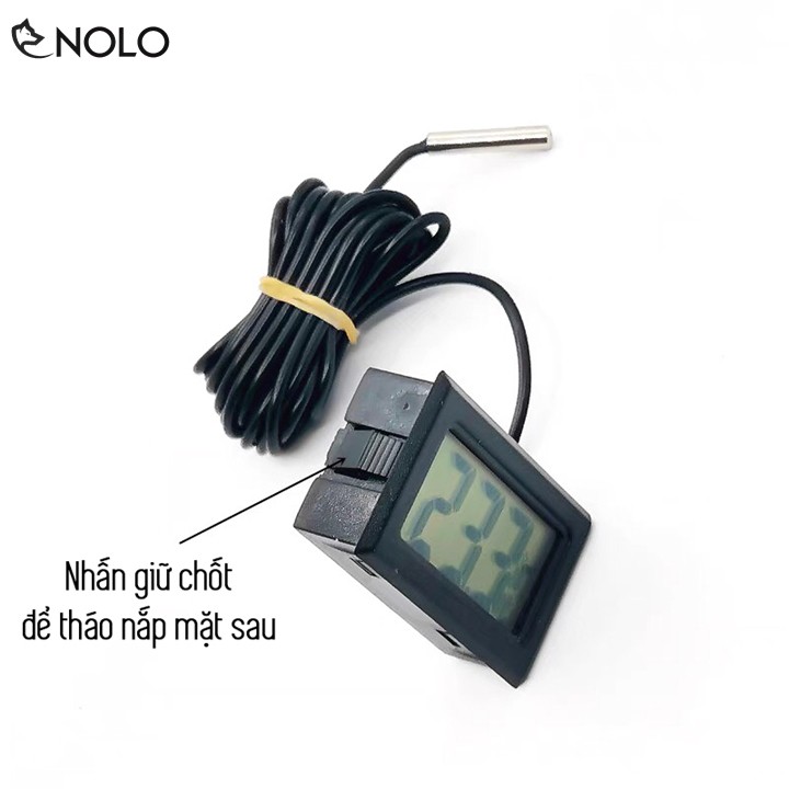 Nhiệt Kế Môi Trường TPM10 Màn Hình LCD Dây Dài 5m Đo Nhiệt Độ Phòng Ở Phòng Xông Hơi Nước Hồ Tủ Lạnh Xe Hơi