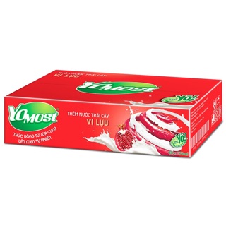 Thùng 48 Hộp Sữa Chua Lên Men Tự Nhiên Yomost Vị Lựu - 170ml ( giá bán trừ KM )