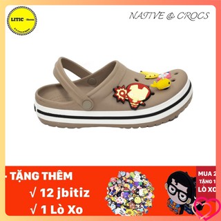 ⚡ Dép cross màu nâu đế bánh mì💖dép cross bít đầu hotrend BAN03 Cao Cấp ⭐