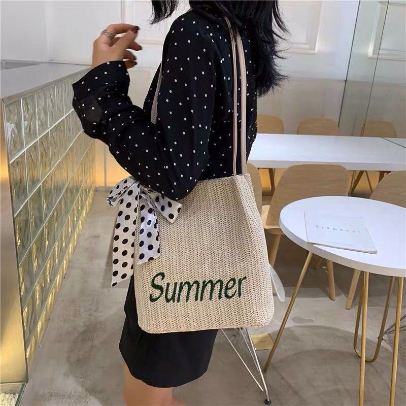 TÚI SUMMER VINTAGE kèm nơ phong cách Hàn Quốc