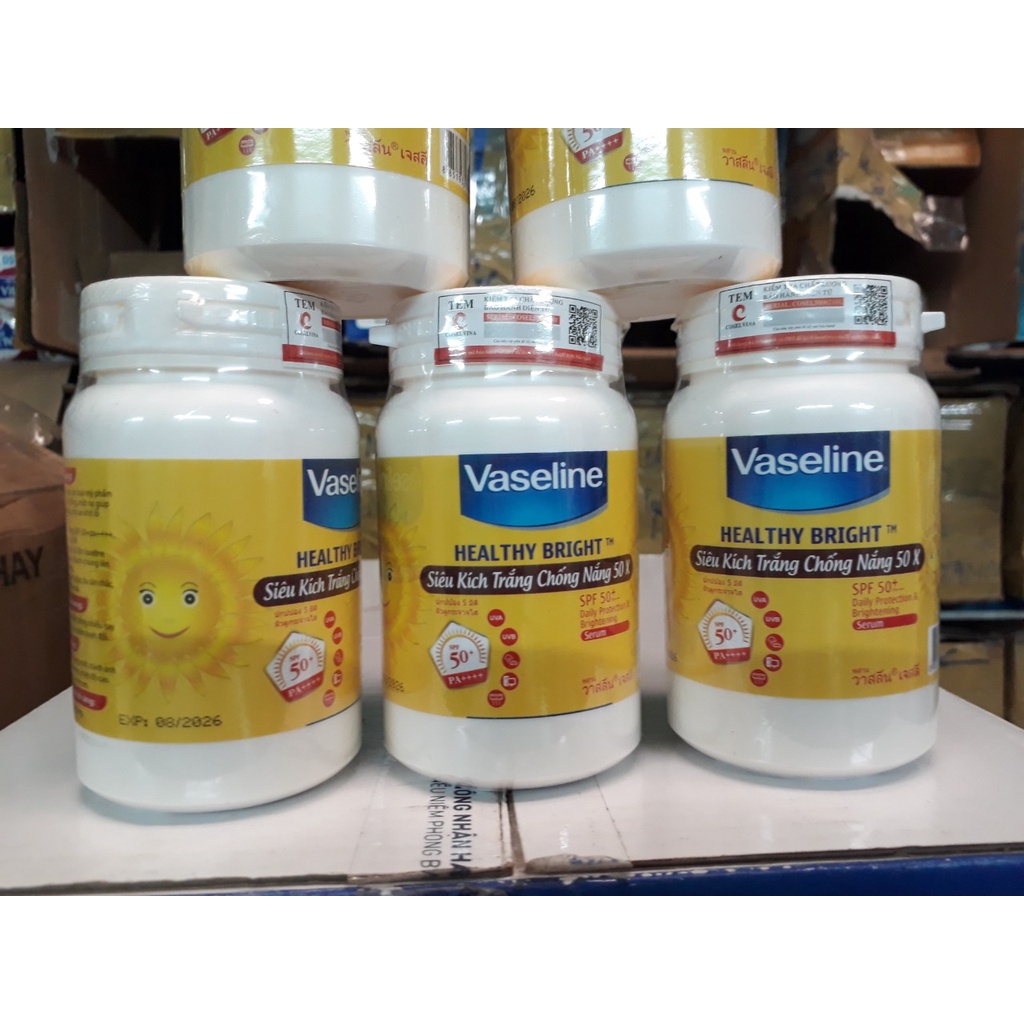 Kem Siêu Kích Trắng Chống Nắng Vaseline 50x hũ 250gr