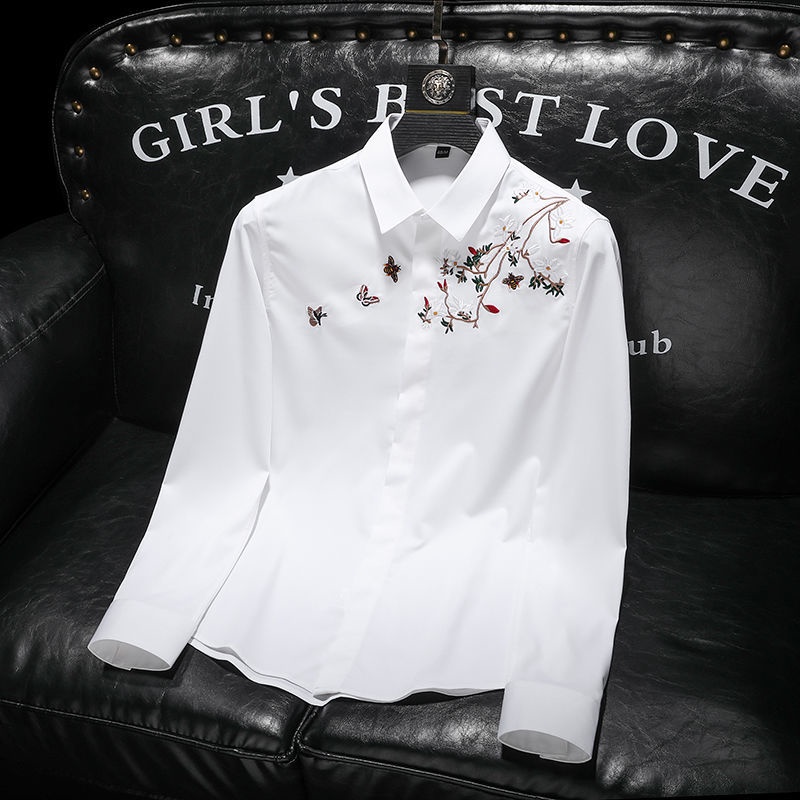 ❁Áo Sơ Mi Nam Dài Tay Thêu Họa Tiết Chất Lượng Cao Thời Trang Xuân Thu Size s 2022