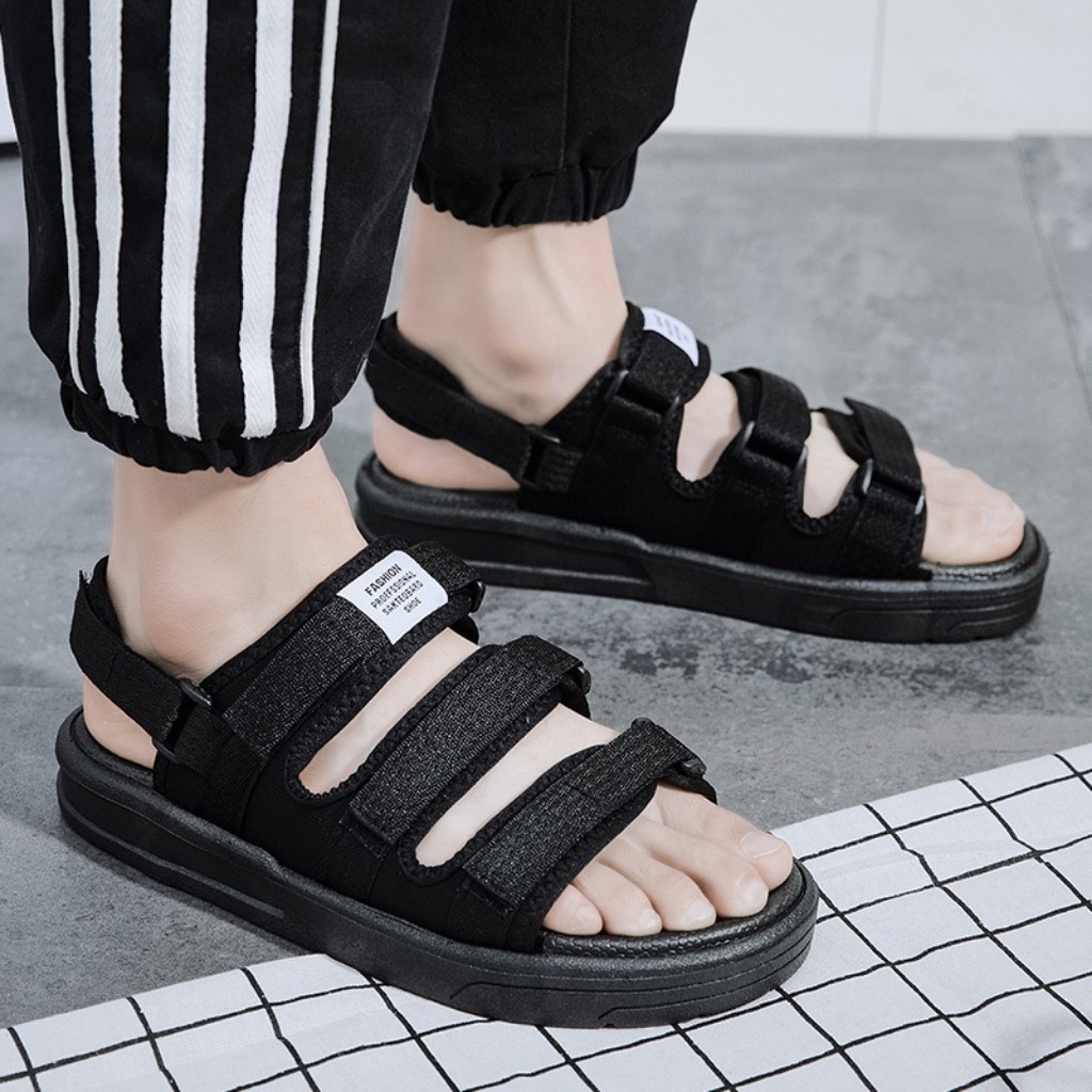 Dép sandal nam Ulzang Sport quai ngang thoáng khí êm,Giầy Sandal Nam Nữ-quai hậu nam nữ học sinh, quai sau tháo rời,