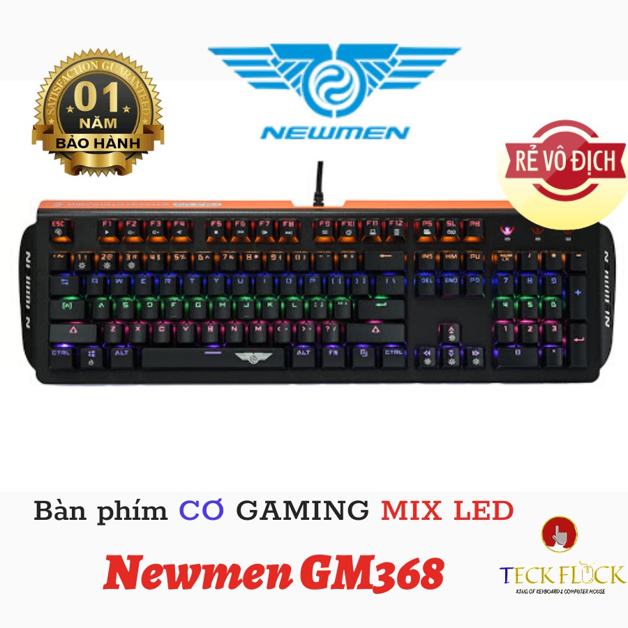 Bàn phím cơ Newmen GM368 Mix led