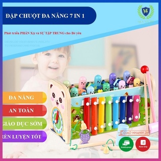 [HÀNG CAO CẤP] Bộ đồ chơi đập chuột 7in1 bằng gỗ, đồ chơi đập chuột cho bé đa năng thế hệ mới, AKA Store