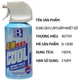 BÌNH XỊT LÀM LẠNH TỨC THÌ 180ml Cực Phê