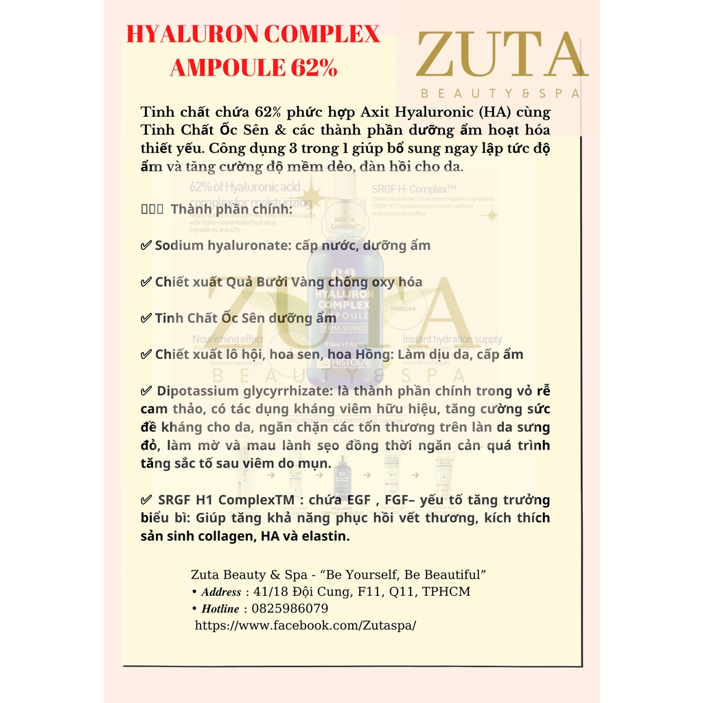 Tinh chất Căng Bóng Da Hyaluronic Acid 62% Histolab 150 ml