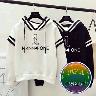 Áo hoodie wanna one viền mũ