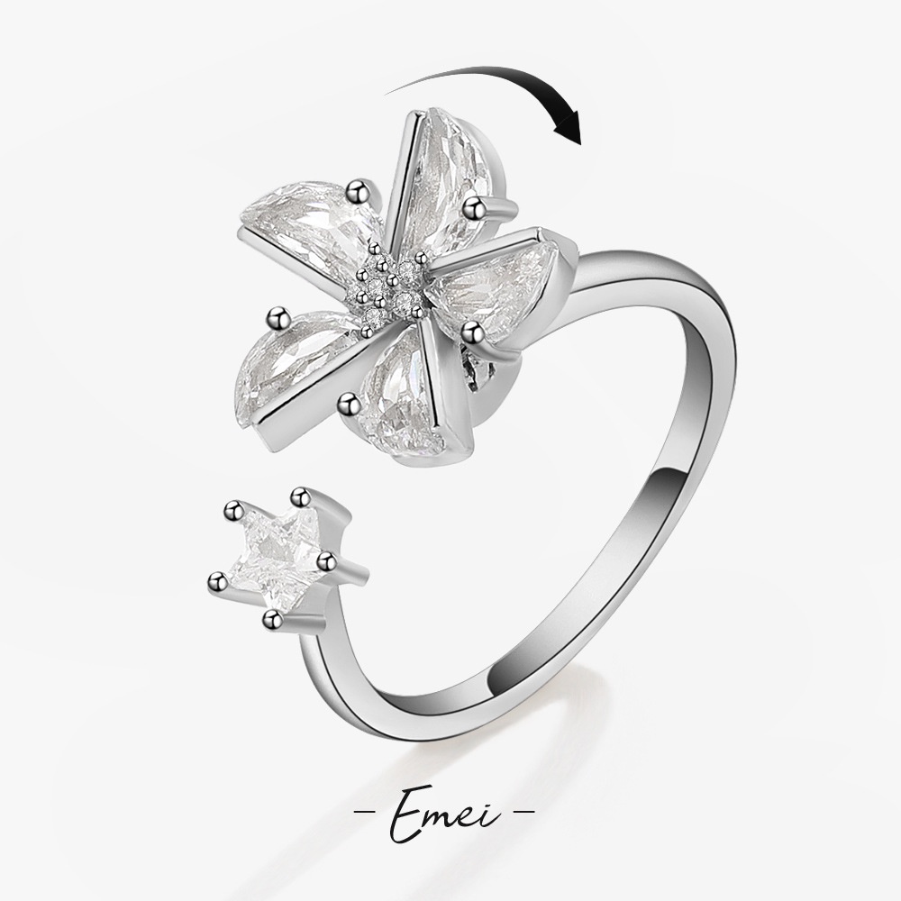 Nhẫn Hình Cối Xay Gió Xoay Được Cá Tính Cho Nữ