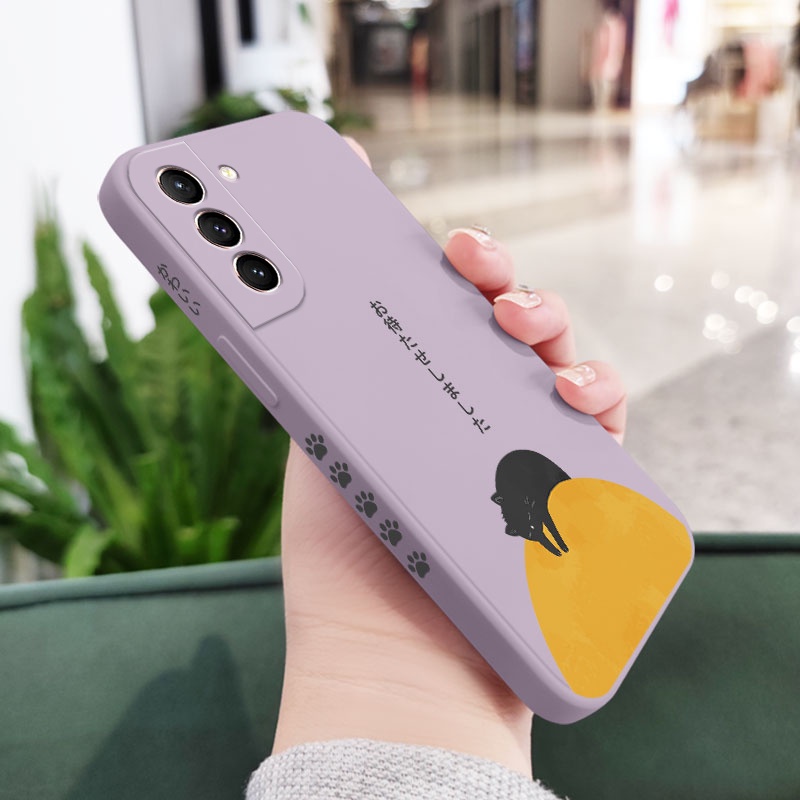 Ốp Điện Thoại Cảm Giác Chạm Thoải Mái In Hình Mèo Cho Samsung Galaxy S21 S20 FE Ultra Plus