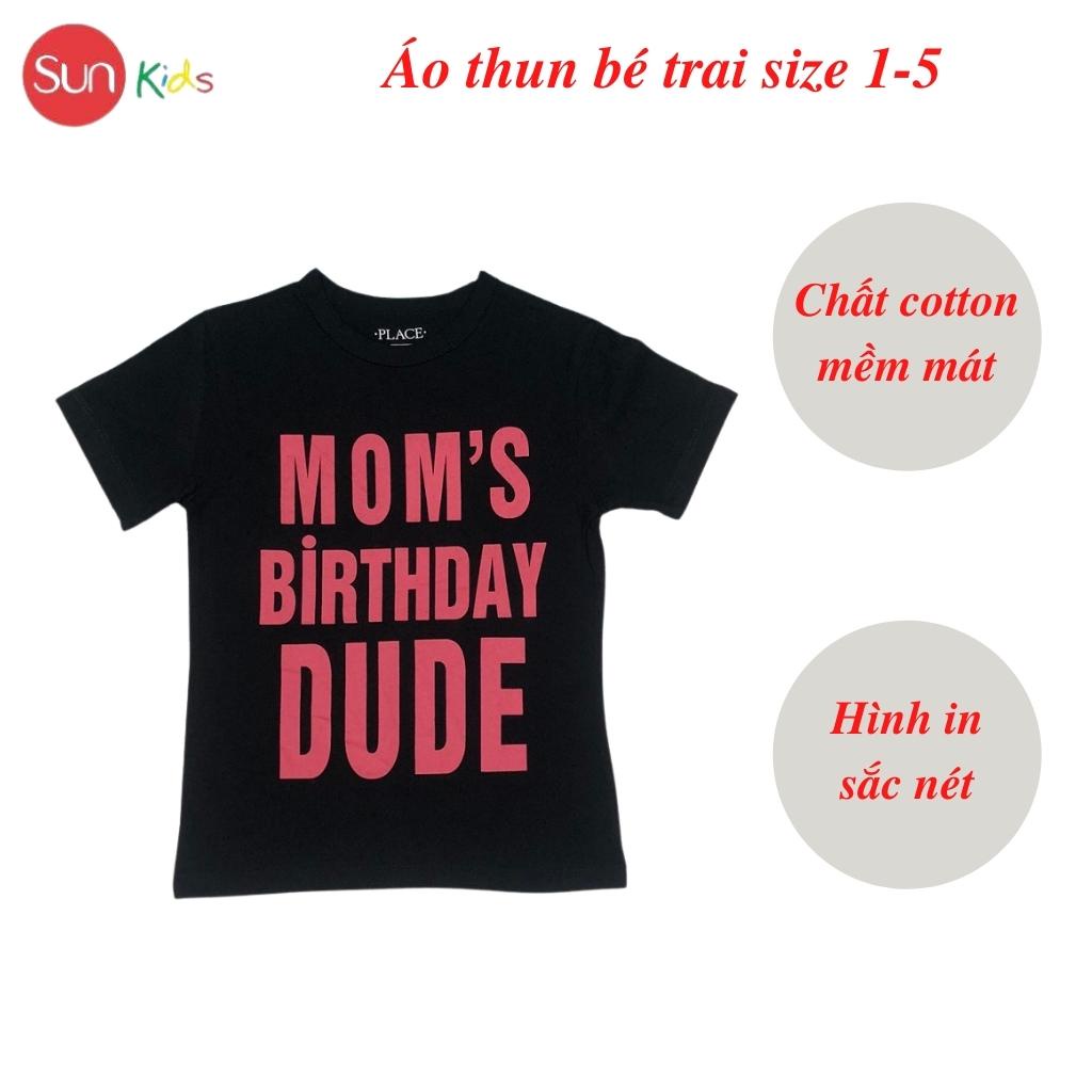 Áo thun bé trai xuất xịn, áo phông cho bé trai, chất cotton, size 1-5 tuổi - SUNKIDS