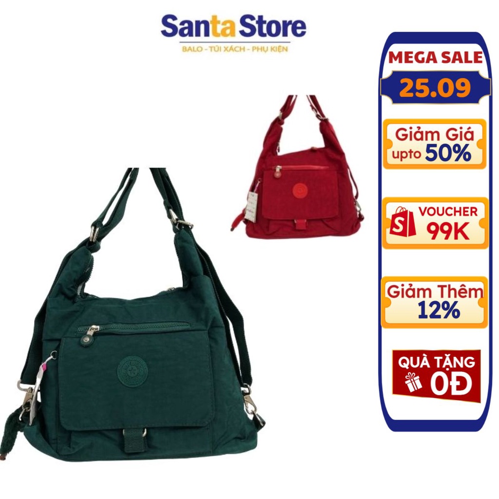 Túi tote đeo chéo vải dù Kipling KL669 size to, đựng đồ đi học, đi làm, du lịch thời trang SANTA STORE