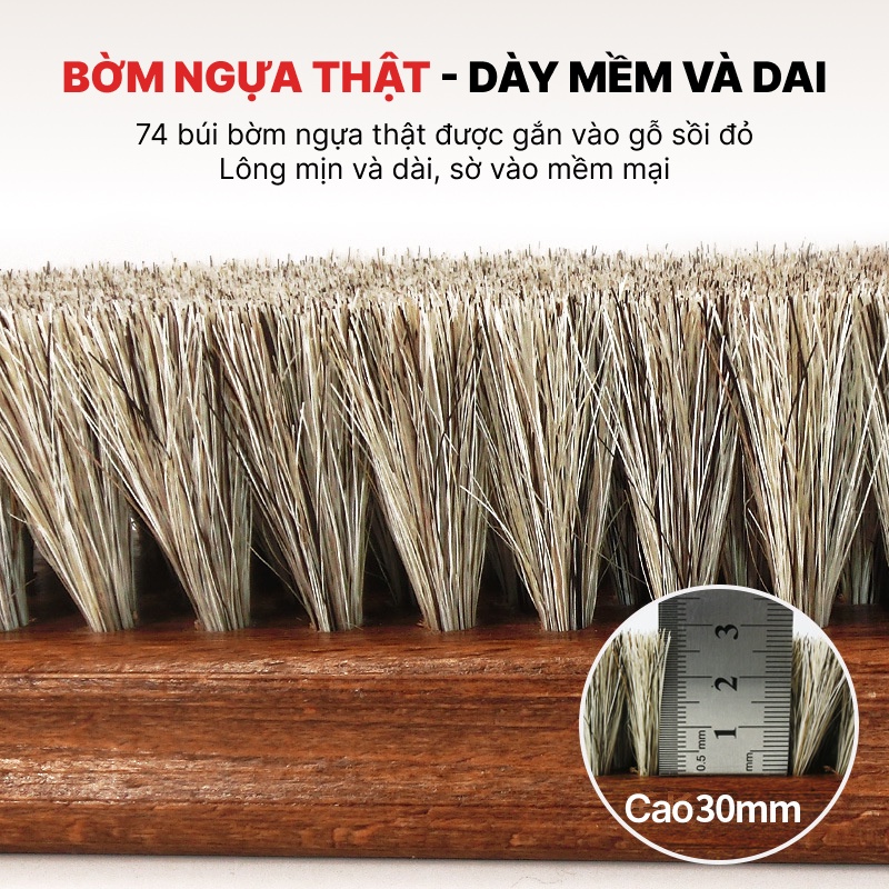 Bàn chải đánh giày lông ngựa thật Pedag chính hãng nhập khẩu Đức, phiên bản cao cấp BCDG19
