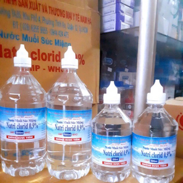 [Hỏa tốc] Nước Muối Súc Miệng, Sát Khuẩn Cổ Họng 1000ML