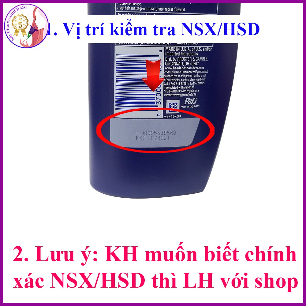 Dầu gội thuốc Head and Shoulder ngăn ngừa gàu và sảng khoái da đầu 400ml Mỹ