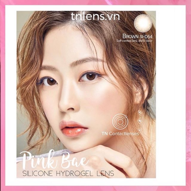 PINKY BAE BROWN 14.0 - Kính áp tròng lens Hàn Quốc cao cấp Silicone Hydrogel đeo 12/24h - Độ cận 0>6