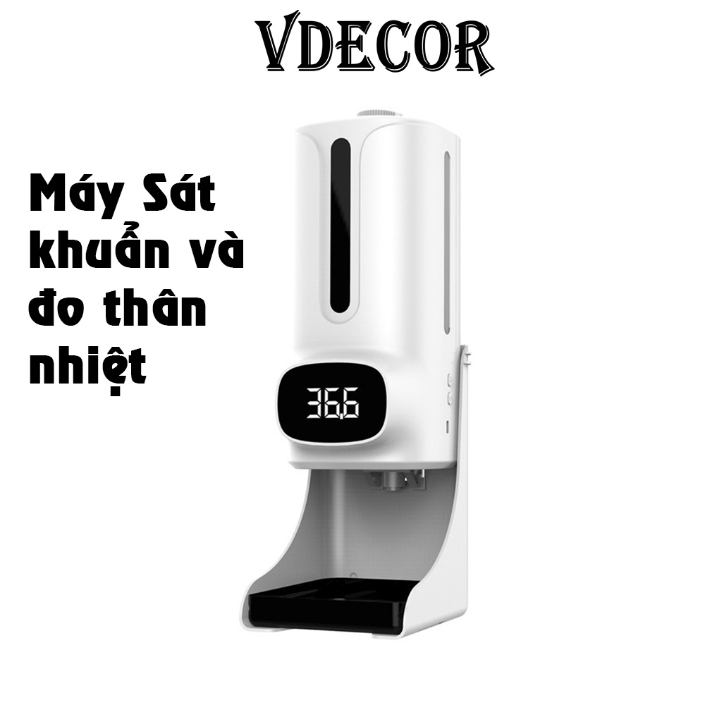 Máy sát khuẩn Vdecor K9 có tích hợp đo thân nhiệt dùng cho công ty, siêu thị, ngân hàng,...
