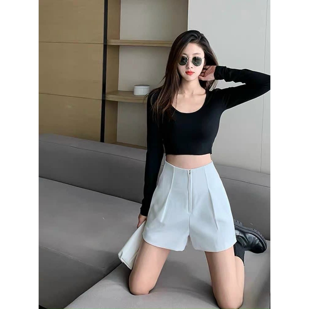 QUẦN SHORT KÉO KHOÁ CẠP SIÊU CAO CHẤT TUYẾT MƯA KHÔNG XÙ LÔNG THỜI TRANG BANAMO FASHION QUẦN SHORT KHÓA BỤNG 638