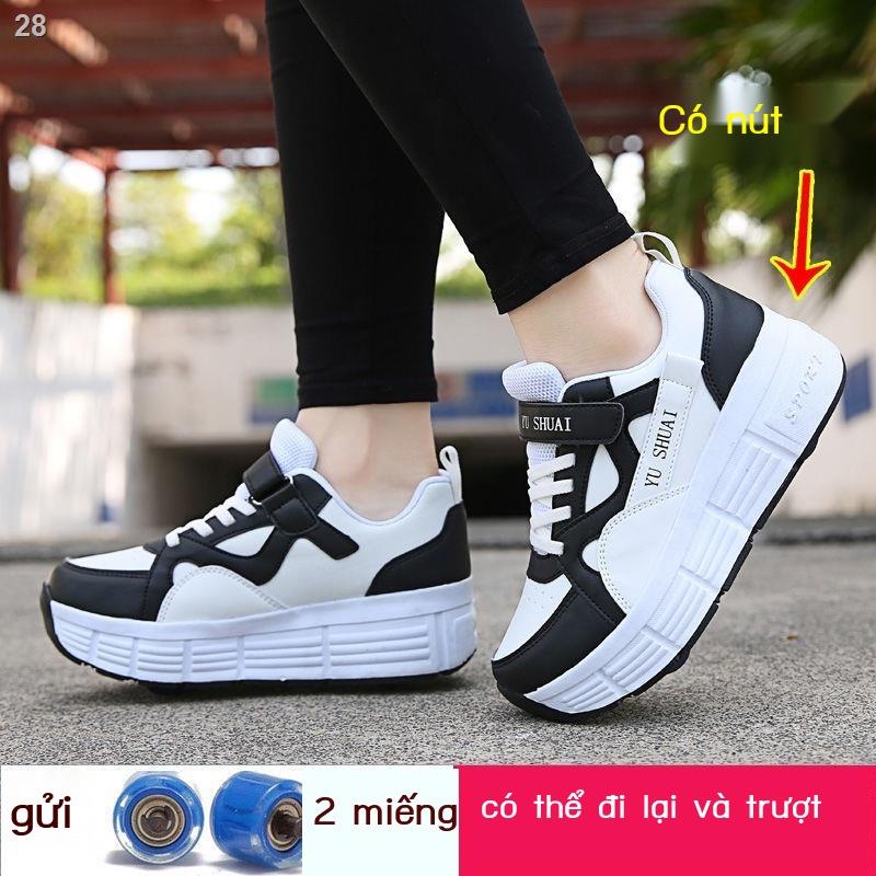 Giày trẻ em Heelys có bánh xe hai dành cho trai ròng rọc một tự động vô hình nổ của học sinh thể tháo rời